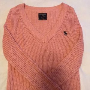 V-neck knitted sweater